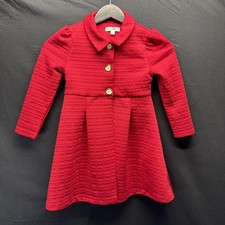 Cappotto Katie M giovane ragazza 6 rosso testurizzato maglia elegante vacanza manica lunga