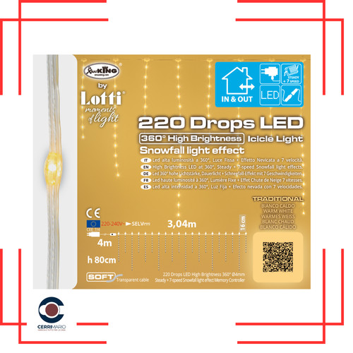 Tenda luminosa led bianco