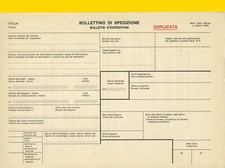 STAMPATO MODULO  MODELLO CP 2 BOLLETTINO DI SPEDIZIONE DUPLICATA 1985 COLLEZIONE