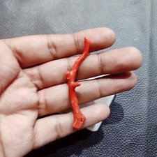 Pietra grezza lucida corallo rosso naturale 100% vintage mare ramo corallo it...