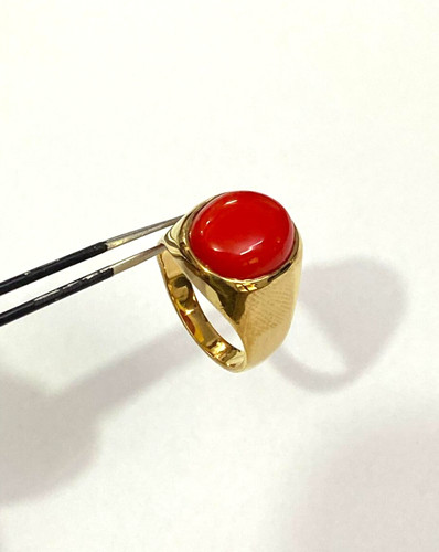 Anello uomo corallo - in,