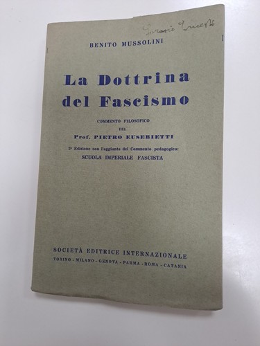 Benito mussolini la dottrina - benito,