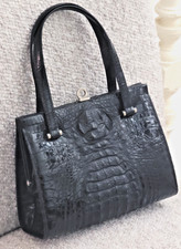 Borsa a mano vintage nera in