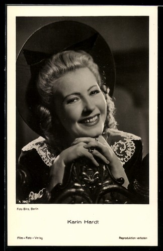 Cartolina attrice karin hardt - cartolina,