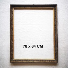 ANTICA CORNICE IN LEGNO A STUCCO DORATO A FOGLIA – FINE ‘800