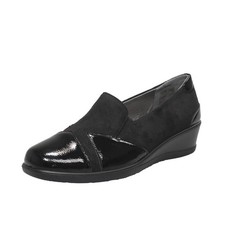 Cinzia Soft Slip On In Tessuto Con Zeppa Nero - Donna Scarpe Slip On