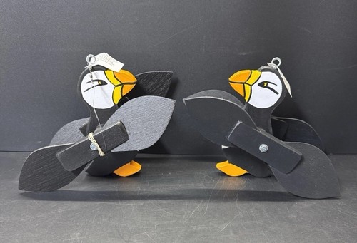 Alaska puffin legno whirlygig - legno,
