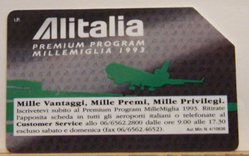 Alitalia millemiglia - alitalia,