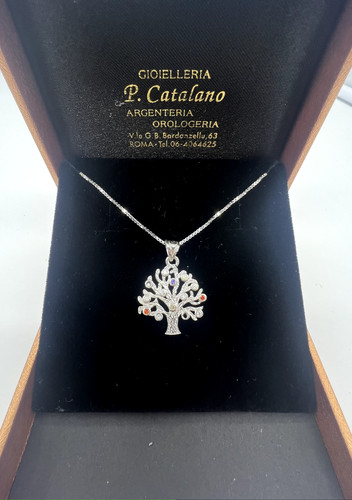 Girocollo con ciondolo albero - girocollo,