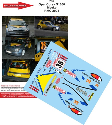 Decals ref 0737 opel - 1/43,
