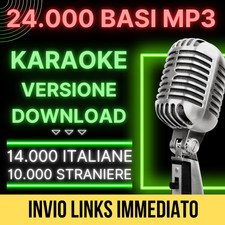 24.000 Basi per KARAOKE MP3 CON TESTO AGGIORNATE ULTIME 2025 INVIO IMMEDIATO