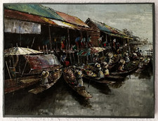 Quadro - Mercato sull'acqua in