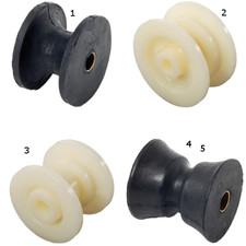 Puleggia di ricambio per carrello barca, musone di prua varie misure, Universale