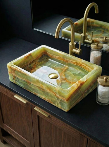 Lavabo marmo onice - verde, |