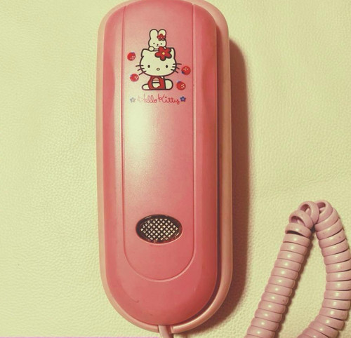 Telefono retrò pulsante - telefono, a