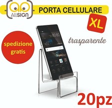 20 ESPOSITORI PORTA CELLULARE XL PLEXIGLASS SMARTPHONE ESPOSITORE TELEFONO TAVOL