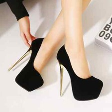 Decolte scarpe donna nero oro