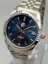 Orologio Meccanico Automatico uomo Datario Blu Luxury acciaio bracciale jubilee