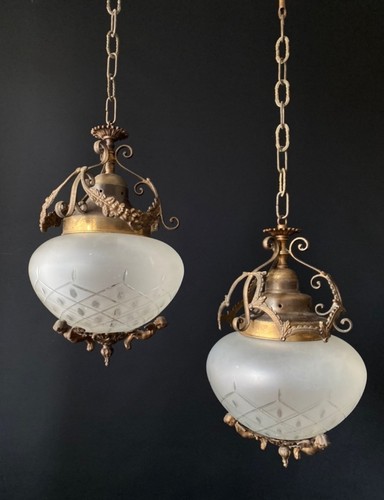Coppia antichi lampadari in - coppia,