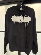 Felpa nera con cappuccio uomo