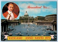 Roma Lazio Italia Cartolina Vaticano Anno Santo Veduta Aerea 1975 Vintage Pubblicata