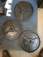 Piastre pesi olimpiche 35 libbre marcate Ivanko serie M. Raro, vintage (venduto come 1)