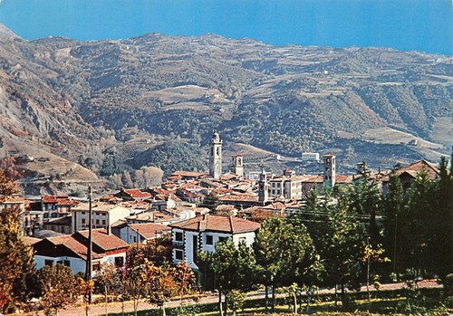 Cartolina bobbio panorama - panorama, 1972