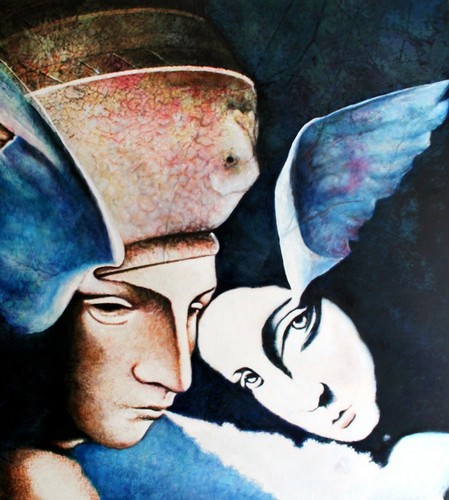 Angeli tecnica mista su - angeli,