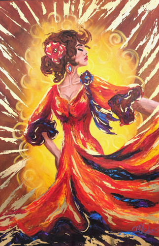 Quadro ballerina flamenco