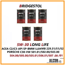 5 LITRI olio motore BRIDGESTOL 5W30 LONG LIFE C2/C3 Volkswagen 507.01 BMW LL04