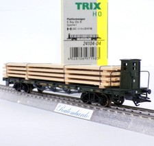 TRIX CARRO CARRELLI PIANALE CON GARITTA,STANTI E CARICO K.Bay.Sts.B. art 24104-4