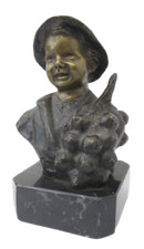Statua bronzo busto bimbo