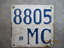 LICENSE PLATE ITALY TARGA FERRO GUZZI GUZZINO PER COLLEZIONE MACERATA ANNI '50