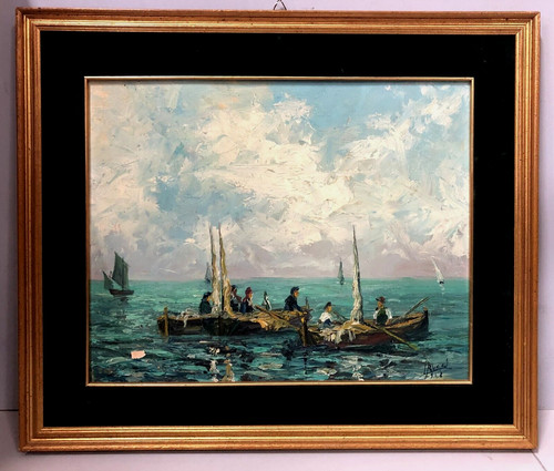 Antico quadro dipinto olio - quadro,