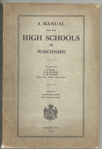 1924 wisconsin manual - 1924, manual/high