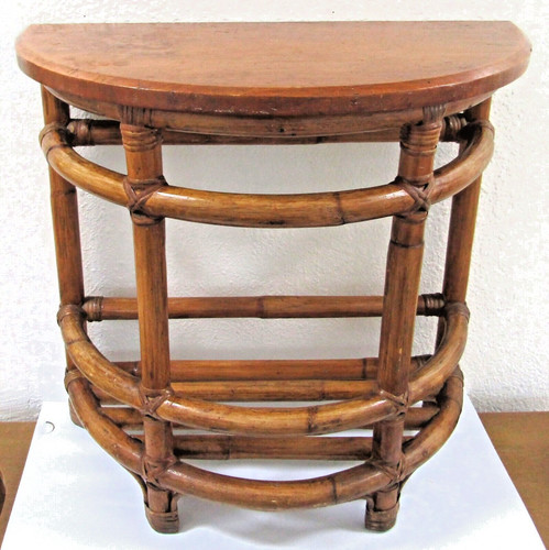 Tavolino mezzo tondo bambù - tavolino,