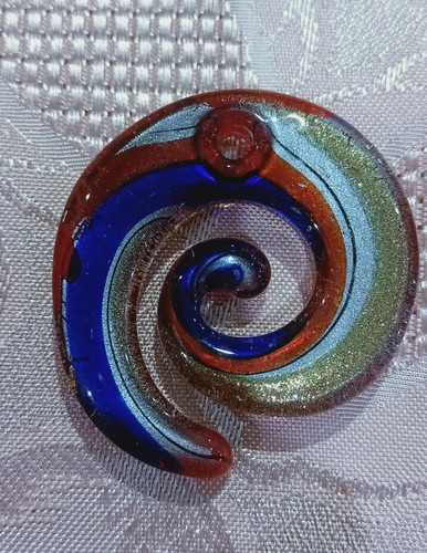 Ciondolo spirale vetro - -,