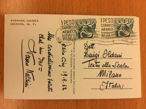 Cartolina autografa vasco - cartolina, di