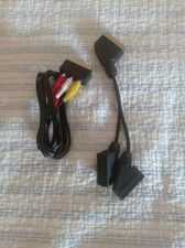 Multiplexer Scart Maschio + 2 Femmina E Cavo Audio Video Con Adattatore Scart 