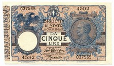 5 LIRE BIGLIETTO DI STATO