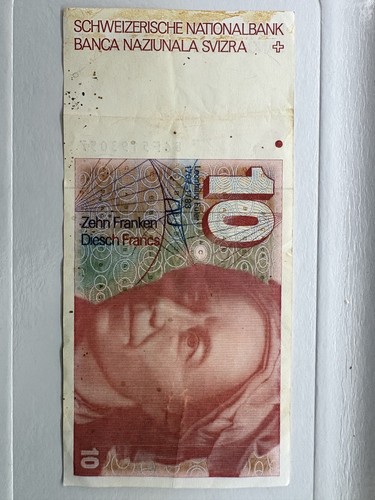 Banconota svizzera 10 - banconota,