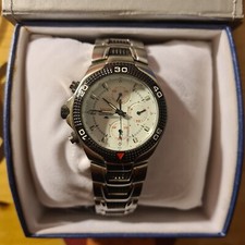 PRYNGEPS Chronograph Racing CR845 Jamaica Time Orologio uomo quadrante bianco