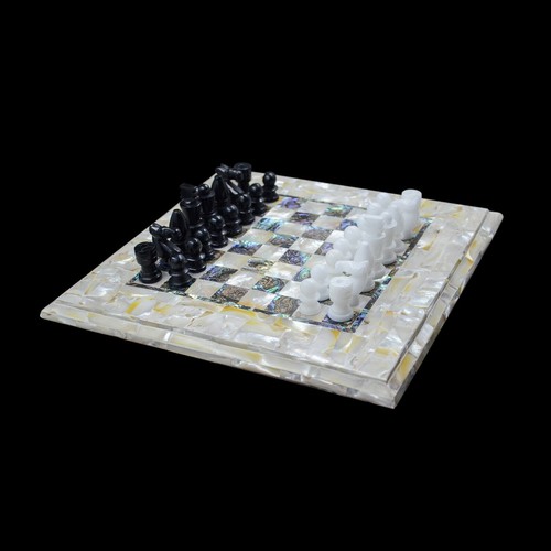 Scacchiera marmo con - in, 15"