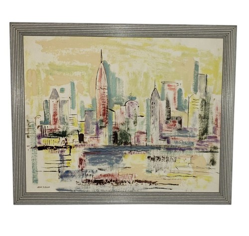 Dipinto olio vintage - , città