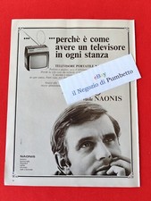 Advertising Italian Pubblicità Werbung : NAONIS Televisore portatile ( 1967 )