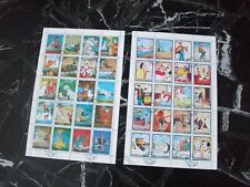 2 FOGLI FRANCOBOLLI TEMATICA DISNEY ARISTOGATTI E CARICA DEI 101 FUJEIRA USATI