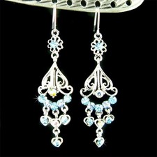 Cuore Blu Fiore Pendente IN