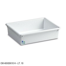 BACINELLA VASCHETTA FRIGO RETTANGOLARE BIANCA PER ALIMENTI CM 40X30X10 H