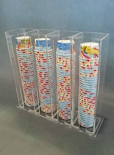 Espositore porta coppette gelato in plexiglas 4 colonne
