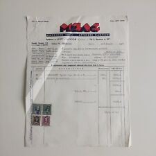 1953 M.E.A.C. Macchine Edili Attrezzature Fattura Lecco C01670